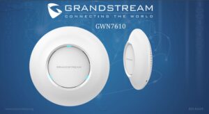 در این تصویر اکسس پوینت تحت شبکه گرنداستریم GWN7610 از نوع بیسیم را می بینید