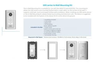 در این تصویر مشخصات GDS series In-Wall Mounting Kit گرنداستریم را مشاهده می کنید.