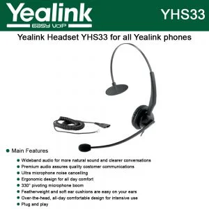 در تصویر هدست تک گوش چرمی یالینک YHS33 را مشاهده میکنید