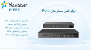 در این تصویر مرکز تلفن یستار مدل P550 را در رنگ مشکی مشاهده می کنید 