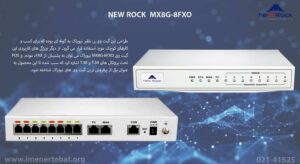 در این تصویر گیت وی نیوراک MX8G-8FXO را در رنگ سفید مشاهده می کنید