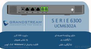 در این تصویر محصول سانترال ویپ گرنداستریم مدل UCM6302A دارای 75 تماس همزمان را مشاهده می کنید