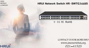 سوئیچ شبکه HRUI مدل HR-SWTG3448S 1 در این تصویر پورت های سوئیچ شبکه HRUI مدل HR-SWTG3448S را مشاهده می کنید.