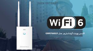 در این تصویر اکسس پوینت گرنداستریم مدل GWN7660LR در رنگ سفید را می بینید