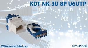 در این تصویر کیستون کی دی تی NK-3U 8P U6UTP در دسته CAT6 قرار دارد را مشاهده می کنید