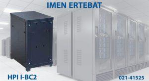در این تصویر کابینت باطری دو طبقه HPI مدل I-BC2 را در رنگ مشکی مشاهده می کنید