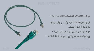 پچ کورد لگراند Cat6 UTP روکش LSZH سبز 5 متری