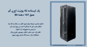 تصویر رک ایستاده 42 یونیت اچ پی آی عمق 107 که دسترسی از 4 طرف دارد را مشاهده کنید