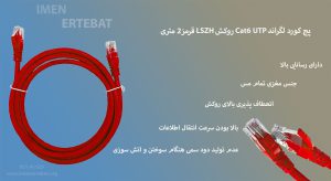 پچ کورد لگراند Cat6 UTP روکش LSZH قرمز 2 متری