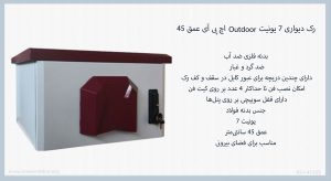 در این تصویر رک دیواری 7 یونیت Outdoor اچ پی آی عمق 45 با بدنه فلزی ضدآب مشاهده می کنید