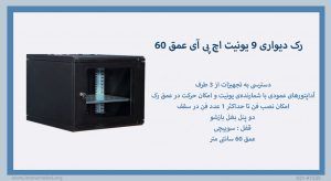 رک دیواری 9 یونیت اچ پی آی عمق 60