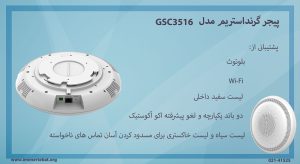 پیجر گرنداستریم مدل GSC3516 همکانطور که در تصویر مشاهده می شود دارای 3 میکروفون جهت دار است.