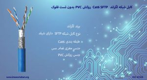 همانطور که میبینید کابل شبکه لگراند Cat6 SFTP روکش PVC بدون تست فلوک دارای رنگ آبی است.