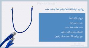 پچ کورد لگراند Cat6 UTP روکش PVC آبی نیم متری