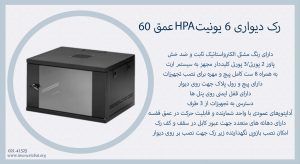 تصویر رک دیواری 6 یونیت HPA عمق 60 که دسترسی از 3 طرف را دارد مشاهده می کنید 