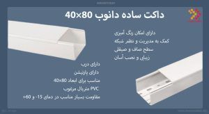 40×80 داکت ساده دانوب