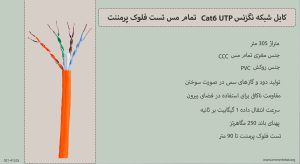 کابل شبکه نگزنس Cat6 UTP تمام مس تست فلوک پرمننت