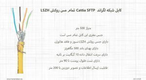 همانطور که در تصویر کابل شبکه لگراند Cat6a SFTP تمام مس روکش LSZH می بینید زرد رنگ است.