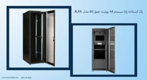 در این تصویر رک ایستاده پایا سیستم44 یونیت عمق 60 مدل ALFA را در رنگ مشکی مشاهده می کنید