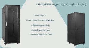 در این تصویر رک ایستاده الگونت 37 یونیت عمق 60 LRA-37-60FWR با 4 آداپتور را مشاهده می کنید