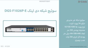 سوئیچ شبکه دی لینک DGS-F1026P-E