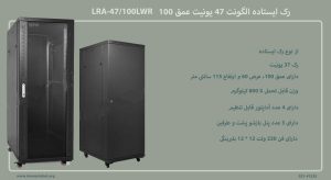 در این عکس رک ایستاده الگونت 47 یونیت عمق 100 LRA-47/100LWR با 3 پنل بازشو مشاهده می کنید