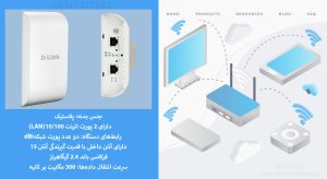  در این تصویر اکسس پوینت بیسیم دی لینک مدل DAP-3310 را مشاهده می کنید.