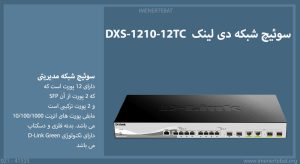  در این تصویر سوئیچ شبکه دی لینک DXS-1210-12TC را مشاهده می کنید.