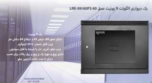 در این عکس رک دیواری الگونت 9 یونیت عمق 60 مدل LRE-09/60FS با درب فریم دار مشاهده می کنید