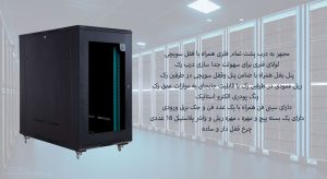 در این تصویر رک ایستاده ۲۱ یونیت آماد سیستم عمق ۱۰۰ در رنگ مشکی پودری الکترو استاتیک مشاهده می کنید 