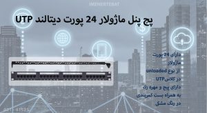 تصویر پچ پنل ماژولار 24 پورت UTP دیتالند مدل DLPP6U24-MOD که از نوع unloaded است را مشاهده می کنید