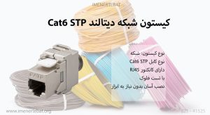 تصویر کیستون شبکه دیتالند Cat6 STP که دارای نصب آسان است مشاهده می کنید