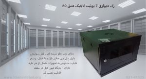 در این عکس رک دیواری 7 یونیت لاجیک عمق 60 با جایگاه عبور کابل را مشاهده می کنید