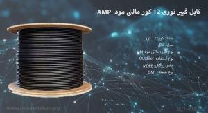 در تصویر کابل فیبر نوری 12 کور مالتی مود AMP را مشاهده می کنید.