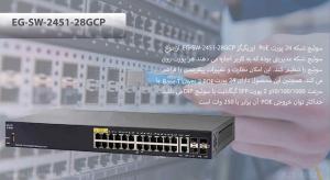 سوئیچ شبکه 24 پورت POE ایزیگیگز EG-SW-2451-28GCP