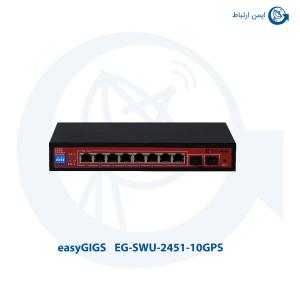 سوئیچ 8 پورت مدیریتی PoE ایزی‌گیگز EG-SWU-2451-10GPS