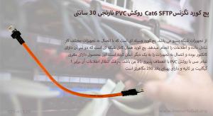 در تصویر پچ کورد نگزنس Cat6 SFTP روکش PVC نارنجی 30 سانتی را مشاهده میکنید