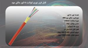 کابل فیبر نوری 6 کور qualent مالتی مود 