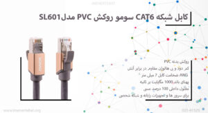 همانطور که کابل شبکه CAT6 سومو روکش PVC مدل SL601 می بینید برای تجهیزات و سرورها مناسب است.
