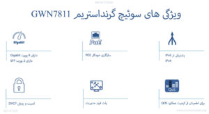 در این تصویر ویژگی های سوئیچ شبکه گرنداستریم مدل GWN7811 را مشاهده می کنید.