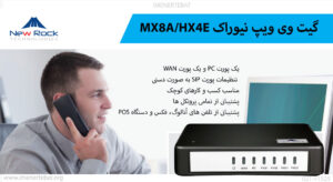 در تصویر گیت وی نیوراک MX8A/HX4E را با 4 پورت FXO/FXS مشاهده میکنید