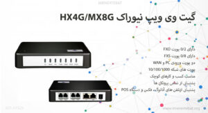 در تصویر گیت وی نیوراک HX4G/MX8G با 2 پورت ورودی WAN و PC را ملاحظه مینمایید