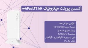 در این تصویر Mikrotik wireless access point model wAP ac LTE kit را مشاهده می کنید.