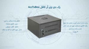 در این تصویر رک دی وی آر کافل 4ccTvBox دارای درب فلزی مشبک را می بینید