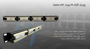 تصویر پچ پنل لگراند Cat5e UTP که دارای 24 عدد کیستون می باشد را مشاهده می کنید