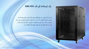 در این تصویر رک ایستاده آی تک D80-455 با اندازه 18 یونیت را مشاهده می کنید