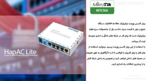 در تصویر روتر اکسس پوینت میکروتیک hAP ac lite با 5 پورت مشاهده مینمایید